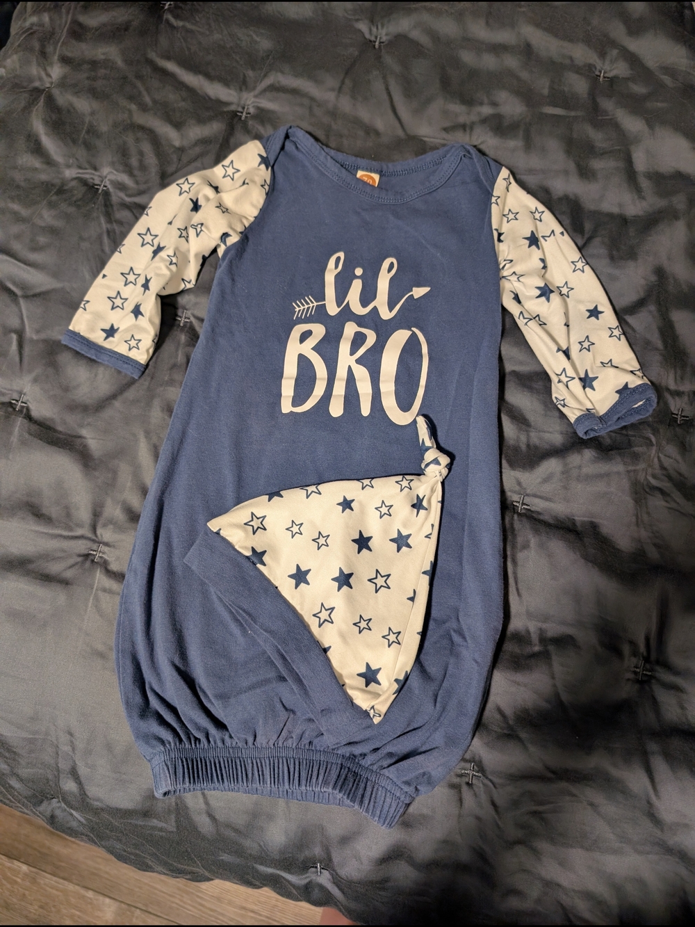 Lil Bro Navy and Cream Star Baby Sleep Sack